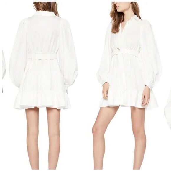 NWT Bardot The Mini Shirt Dress In Ivory LARGE - Picture 15 of 15